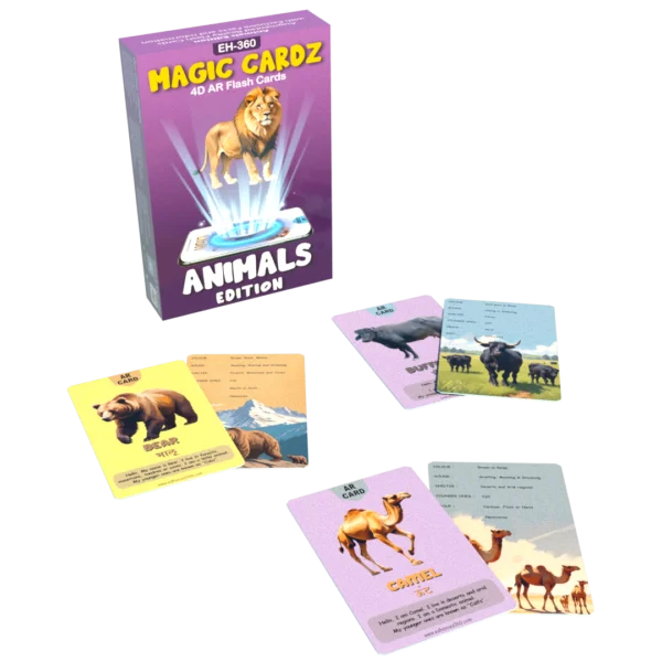4D Animals flash cards